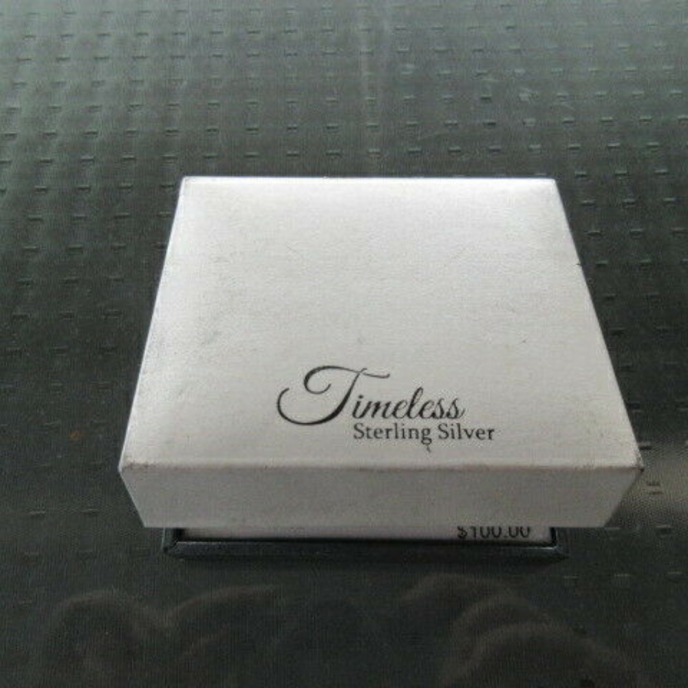 Sterling Silver 18′ Double Round Necklace “Timeles - Picture 4 of 4